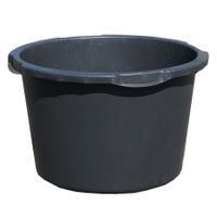 Flexibele stevige multifunctionele kunststof bak/emmer/kuip 45 liter diameter 52 cm zwart