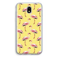 Flamingo's geel: Samsung Galaxy J5 (2017) Transparant Hoesje