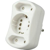 Kopp DUOversal netstekker adapter Type F Type C (Europlug) Wit - thumbnail