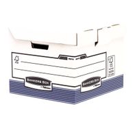 Archiefdoos Bankers Box System flip top kubus wit blauw - thumbnail