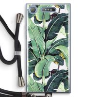 Bananenbladeren: Sony Xperia XZ1 Transparant Hoesje met koord Bananenbladeren: Sony Xperia XZ1 Transparant Hoesje met koord