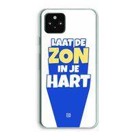 Laat de zon in je hart: Google Pixel 5a 5G Transparant Hoesje