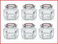 Leifheit 3209 Jampot Zeshoekig 106 ml Glas/Zilver (set van 6 stuks) - thumbnail