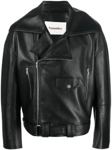 Nanushka veste de moto à fermeture zippée - Noir