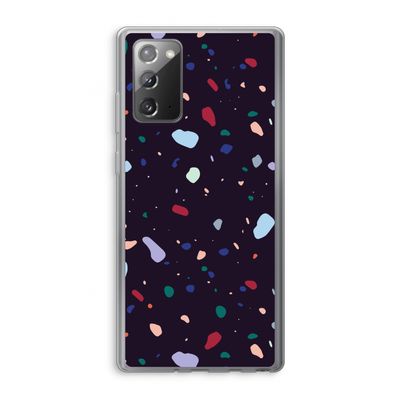 Dark Rounded Terrazzo: Samsung Galaxy Note 20 / Note 20 5G Transparant Hoesje