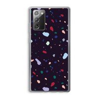 Dark Rounded Terrazzo: Samsung Galaxy Note 20 / Note 20 5G Transparant Hoesje