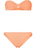 Hunza G bikini bandeau Jean à effet froissé - Orange