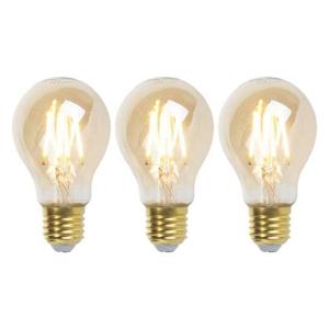 LUEDD Set van 3 E27 dimbare LED llampen goldline 5W 380 lm 2200K