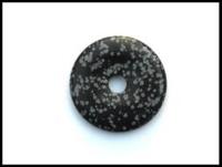 Ruben Robijn Donut 3 cm obsidiaan sneeuwvlok (1 st)