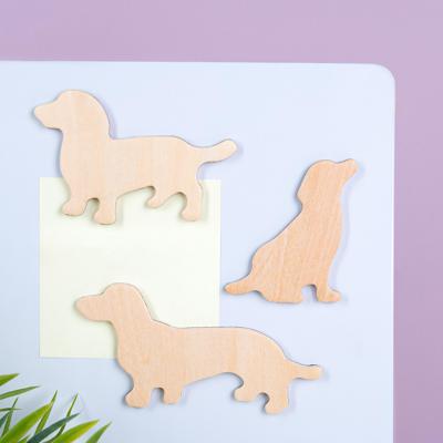 Houten Dierenmagneten (set Van 3) - Hond