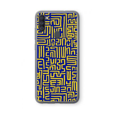 Majorelle Blue Print: Samsung Galaxy A11 Transparant Hoesje