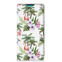 Samsung Galaxy A73 Hoesje maken Flamingo Palms - thumbnail