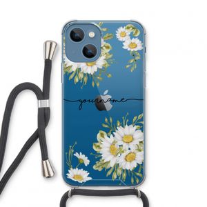 Daisies: iPhone 13 mini Transparant Hoesje met koord