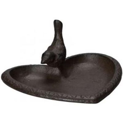 Vogelbad hartvormig ø 19 cm - gietijzer