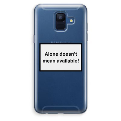 Alone: Samsung Galaxy A6 (2018) Transparant Hoesje