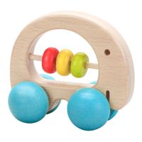 Classic World world houten ratel olifant met wielen