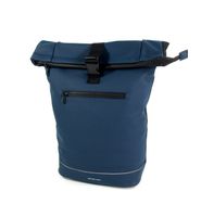 Roltop rugzak Leek 17 inch mat rubber PU navy - thumbnail