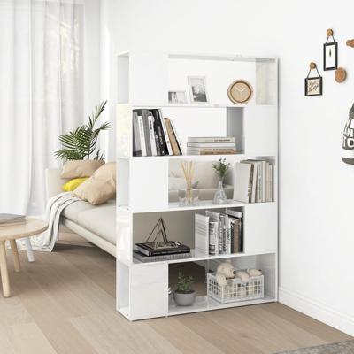 Boekenkast/kamerscherm bewerkt hout hoogglans wit