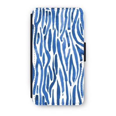 Blauwe nerven: iPhone X Flip Hoesje
