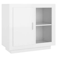 vidaXL Dressoir 80x40x75 cm hoogglans wit - thumbnail