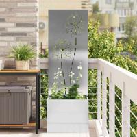 Tuinplant met Decoratief Paneel Zilver 50 x 140 cm