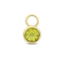 14K Geelgouden Oorringhanger Augustus Geboortesteen 8,5x6mm - Per Stuk