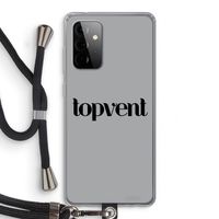 Topvent Grijs Zwart: Samsung Galaxy A72 5G Transparant Hoesje met koord