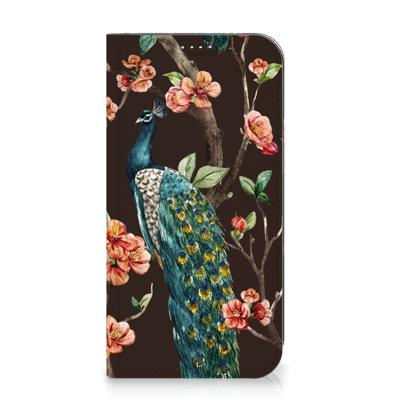 iPhone 15 Plus | Hoesje maken | Pauw met Bloemen