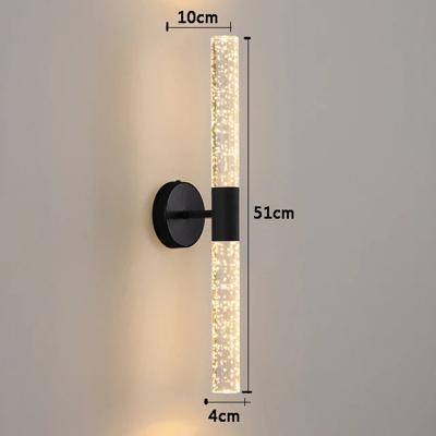 LumiGlas - Luxe LED Wandlamp met Kristal Bubbelstaaf