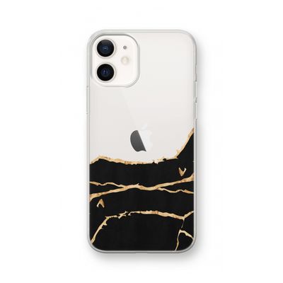 Gouden marmer: iPhone 12 Transparant Hoesje