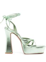 Senso sandales Tahlia 135 mm en cuir - Vert