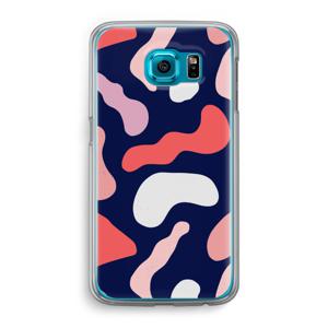 Memphis Shapes Pink: Samsung Galaxy S6 Transparant Hoesje