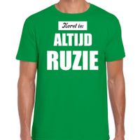 Groen fout kerstshirt / t-shirt Kerst is: altijd ruzie outfit heren - thumbnail