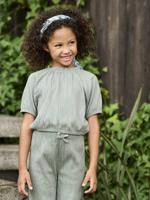 Crop top voor meisjes saliegroen