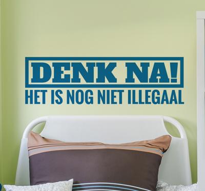 Denk Na Muursticker