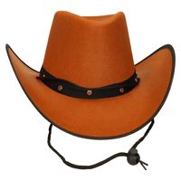 Boland Carnaval verkleed Cowboy hoed El Paso - bruin - volwassenen - Western thema   -