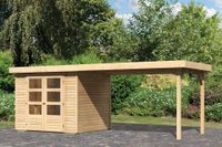 Woodfeeling | Tuinhuis Askola 3 met Overkapping 2,8 | Onbehandeld