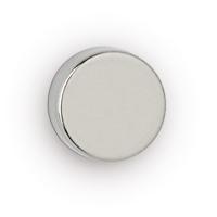 MAUL neodymium schijfmagneet, ft 12 x 3 mm, trekkracht 2,5 kg, zilver, blister van 10 stuks