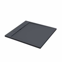 Best Design Douchebak Decent 100x100x3.5 cm Solid Surface Mat Zwart