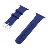 Rubberen sportbandje met gesp - Donkerblauw - Geschikt voor Apple Watch 38mm / 40mm / 41mm - thumbnail