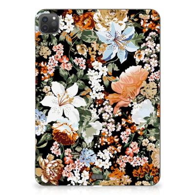 Siliconen Hoesje voor iPad Pro 11 (2024) Dark Flowers