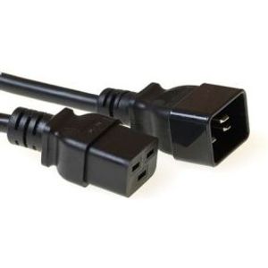 ACT Netsnoer C19 - C20 zwart 2 m
