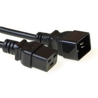 ACT Netsnoer C19 - C20 zwart 2 m