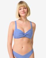 HEMA Dames Bikinitop Seersucker Blauw (blauw)