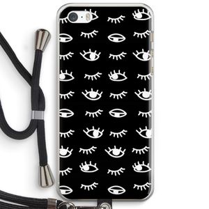 Eye pattern #3: iPhone 5 / 5S / SE Transparant Hoesje met koord