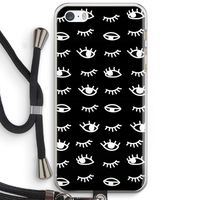 Eye pattern #3: iPhone 5 / 5S / SE Transparant Hoesje met koord