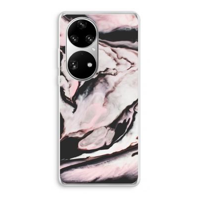 Roze stroom: Huawei P50 Pro Transparant Hoesje