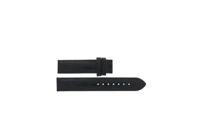 Horlogeband Tissot T050.207.A / Lady Heart Dressport / T610029086 Croco leder Zwart 16mm