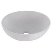 Differnz Slim waskom keramiek | betonlook lichtgrijs | Ø 39.5 x 13.5 cm