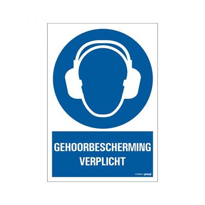 Bord Gehoorbescherming verplicht - 230x330 mm.
